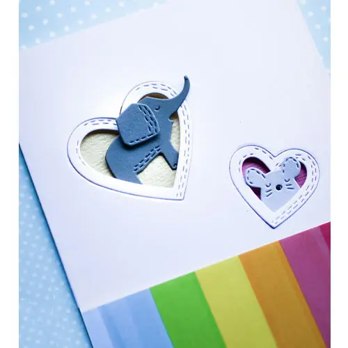Poppystamps Die Cadres Coeurs