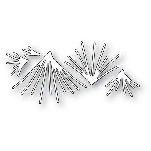 Poppystamps Dies Pousses d'aiguilles de pin