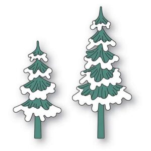 Poppystamps Die Sapins enneigés