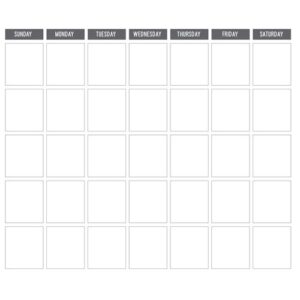 PhotoPlay Feuille de Calendrier vierge 12"x12"