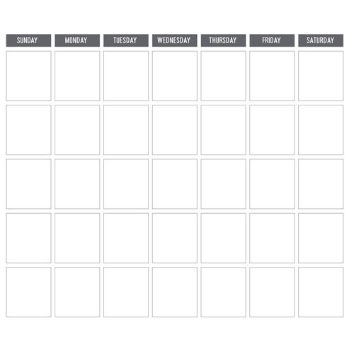 PhotoPlay Feuille de Calendrier vierge 12"x12"
