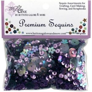 Buttons Galore Sequins Lilas