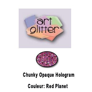 Art Glitter Chunky Holo. Red Planet