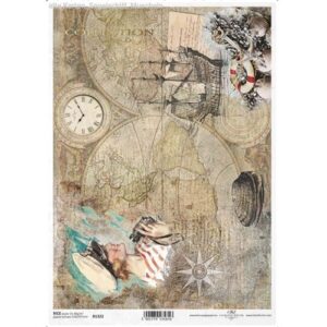 ITD Collection Papier de Riz Navigation vintage