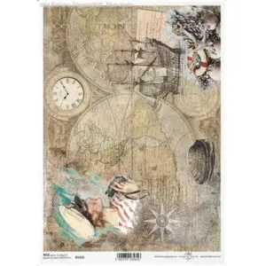 ITD Collection Papier de Riz Navigation vintage