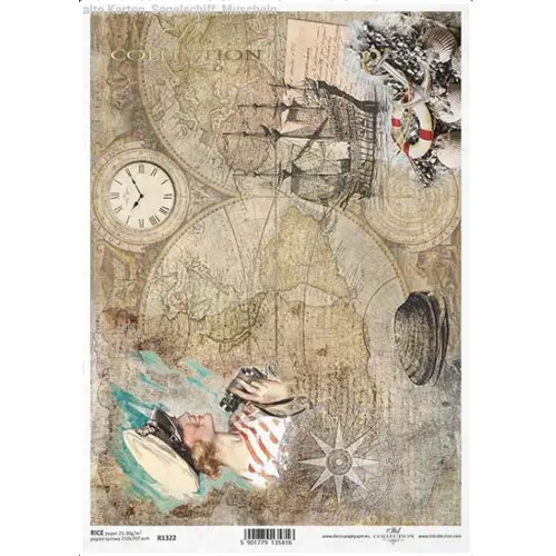 ITD Collection Papier de Riz Navigation vintage