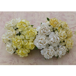 WOC Fleurs Cottage Roses Blanches & Crèmes