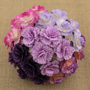 Wild Orchid Craft Fleurs 50 Oeillets Violet - Lilas