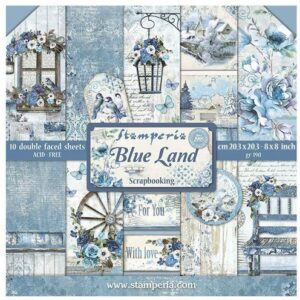 Stamperia Ensemble 8" x 8" Blue Land
