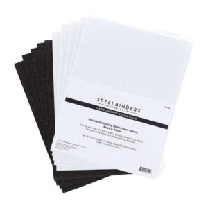 10 Feuilles de foam Glitter 8.5"X11" Noir & Blanc