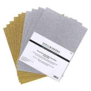 10 Feuilles de foam Glitter 8.5"X11" Or & Argent