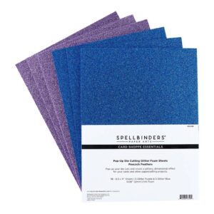10 Feuilles de foam Glitter 8.5"X11" Pourpre & Bleu