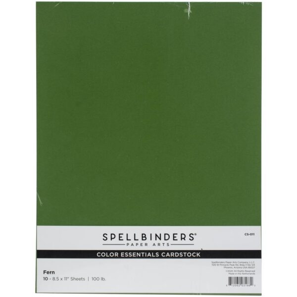 Spellbinders Cardstock 100 lb 8.5"X11" Vert Fougère