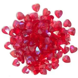 Buttons Galore Embellissements Coeurs rouges