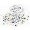 Picket Fence Sequins Fleurs de capsules Blanches