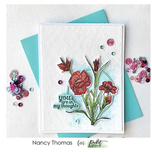 Picket Fence Sequins Fleurs de capsules Fuchsia