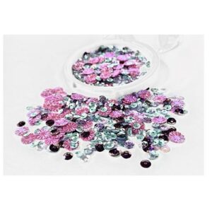 Picket Fence Sequins Fleurs de capsules Fuchsia