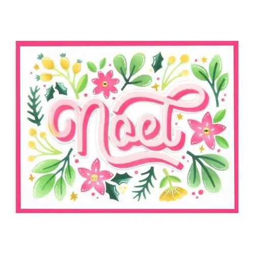 Spellbinders Stencil & Die - Noel Feuillage