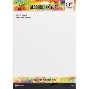 Tim Holtz papiers Yupo pour Alcohol Ink blanc 8"x10"
