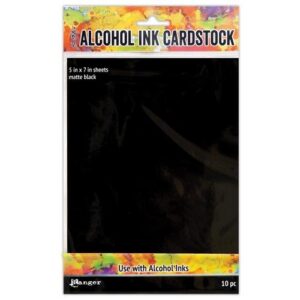 Tim Holtz papiers pour Alcohol Ink Noir mat