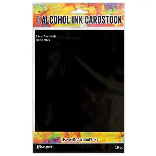 Tim Holtz papiers pour Alcohol Ink Noir mat