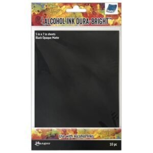 Tim Holtz papiers Dura-Bright pour Alcohol Ink Noir mat