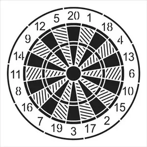 Masque Jeu de dards 12"X12"