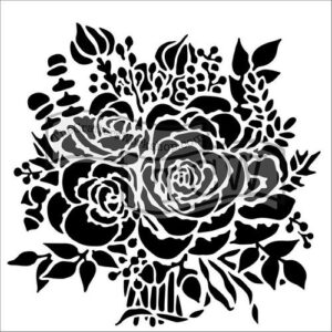 Masque Bouquet de Roses 6 X 6 pouces