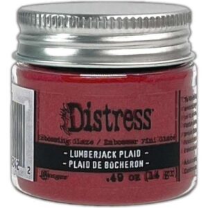 Distress Embossing Glaze Lumberjack Plaid