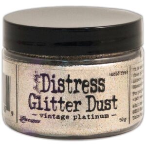 Tim Holtz Distress Glitter Dust Vintage Platinum