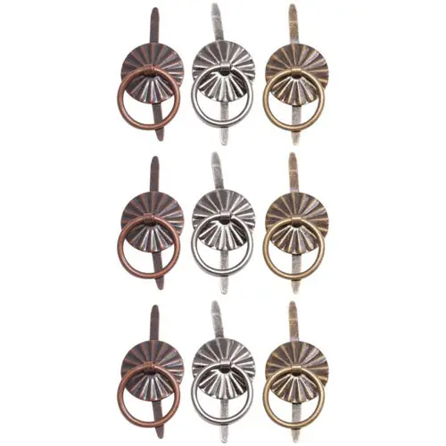 Tim Holtz Brads anneaux Antique Nickel, Brass & Cuivre