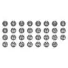 Tim Holtz Idea-Ology jetons Nombres argent