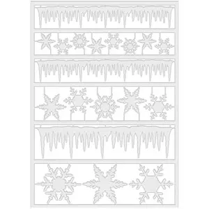 Tim Holtz Idea-Ology Bordures en plastique Flocons et Glaçons