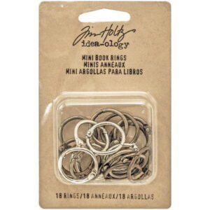 Tim Holtz Anneaux 0.75" Silver, Antique Brass & Antique Copper