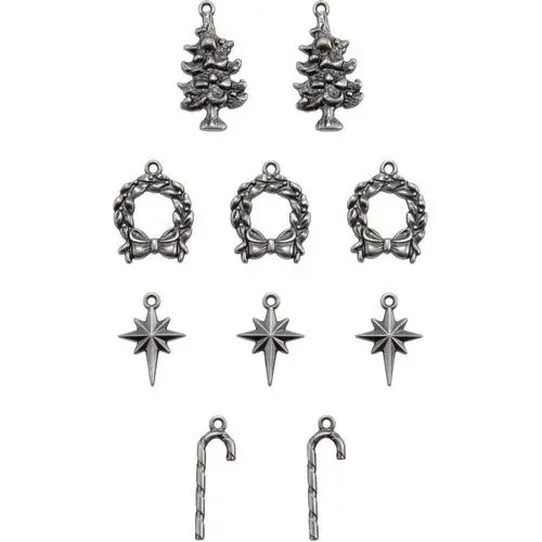 Tim Holtz Ornements Yuletide antique argent