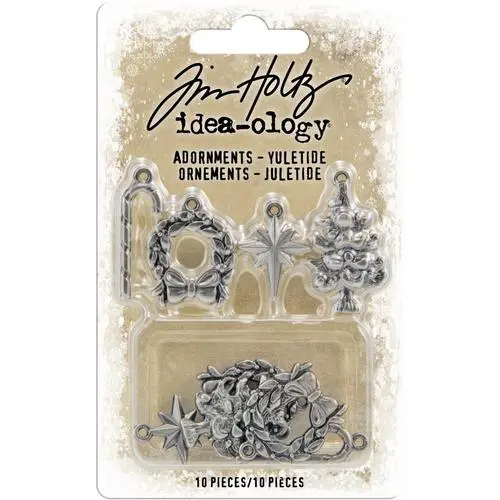 Tim Holtz Ornements Yuletide antique argent