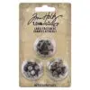 Tim Holtz Brads Antique Argent, Brass & Cuivre larges