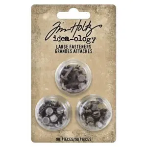 Tim Holtz Brads Antique Argent, Brass & Cuivre larges