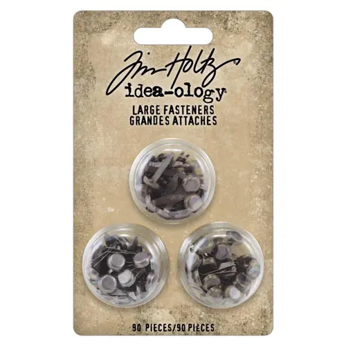 Tim Holtz Brads Antique Argent, Brass & Cuivre larges