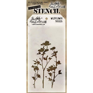 Tim Holtz Stencil Wildflower