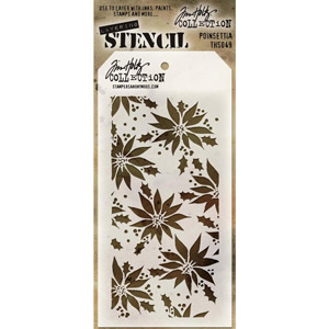 Tim Holtz Stencil Poinsettia