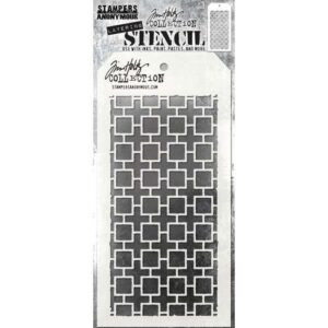 Tim Holtz Stencil Carrés Liés