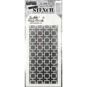Tim Holtz Stencil Carrés Liés