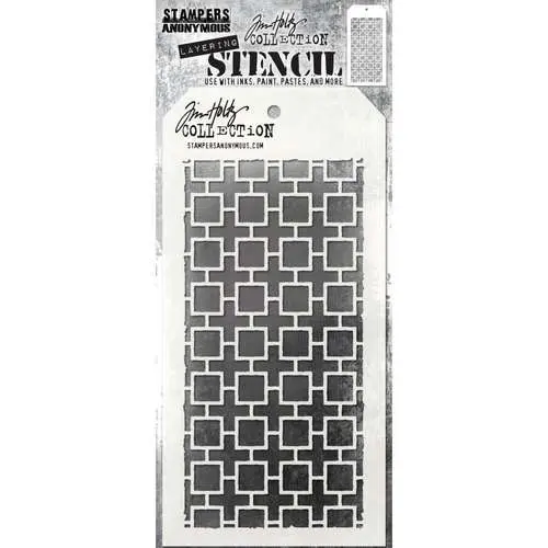 Tim Holtz Stencil Carrés Liés