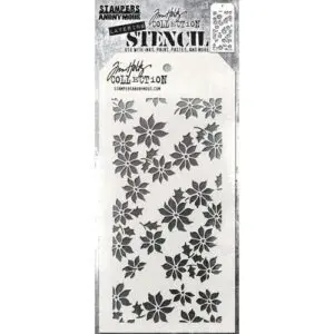 Tim Holtz Stencil Petit Poinsettia