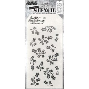 Tim Holtz Stencil Feuilles de Houx