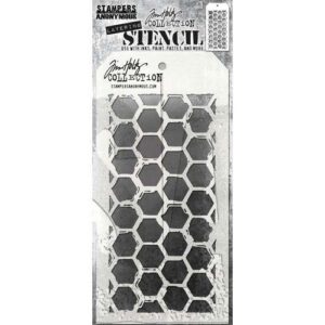 Tim Holtz Stencil Hexagones brossés