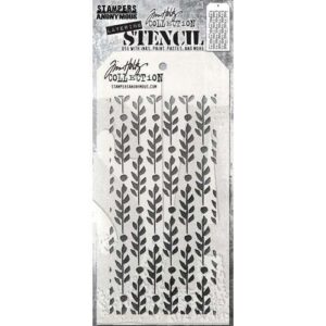 Tim Holtz Stencil Feuilles de baies