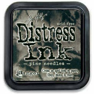 Distress Ink Pine Needles