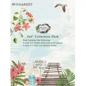 49 and Market Pad 6" X 8" Vintage Art de Plage